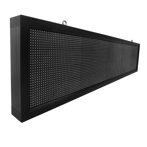 GLOBOSTAR® DISPLAY 90284 Κυλιόμενη Ψηφιακή Επιγραφή 160x32cm P10 Μονής Όψης LED AC 220-240V Αδιάβροχο IP65 Πορτοκαλί - WiFi Control μέσω FK APP - Αισθητήρας Θερμοκρασίας & Υγρασίας - Μ168 x Π9 x Υ40cm - 2 Χρόνια Εγγύηση