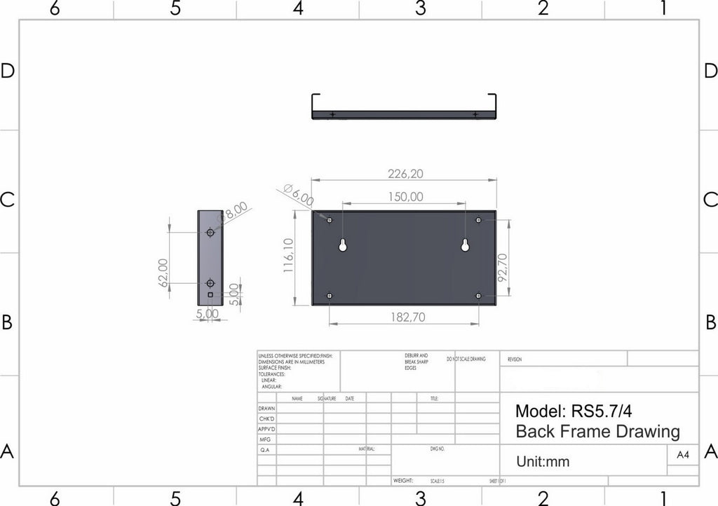 RS 5.7/4 Ψηφιακό Ρολόι & Χρονόμετρο LED 57mm - Compact Μεταλλική Κατασκευή